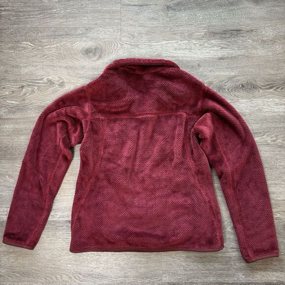 Patagonia Women's Re-Tool Snap-T Size Medium Pullover Red Polartec Fleece - Picture 6 of 6